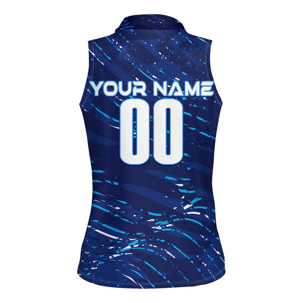 Personalized Italy Football 2024 Women Sleeveless Polo Shirt Trophy Wing Style - Wonder Print Shop