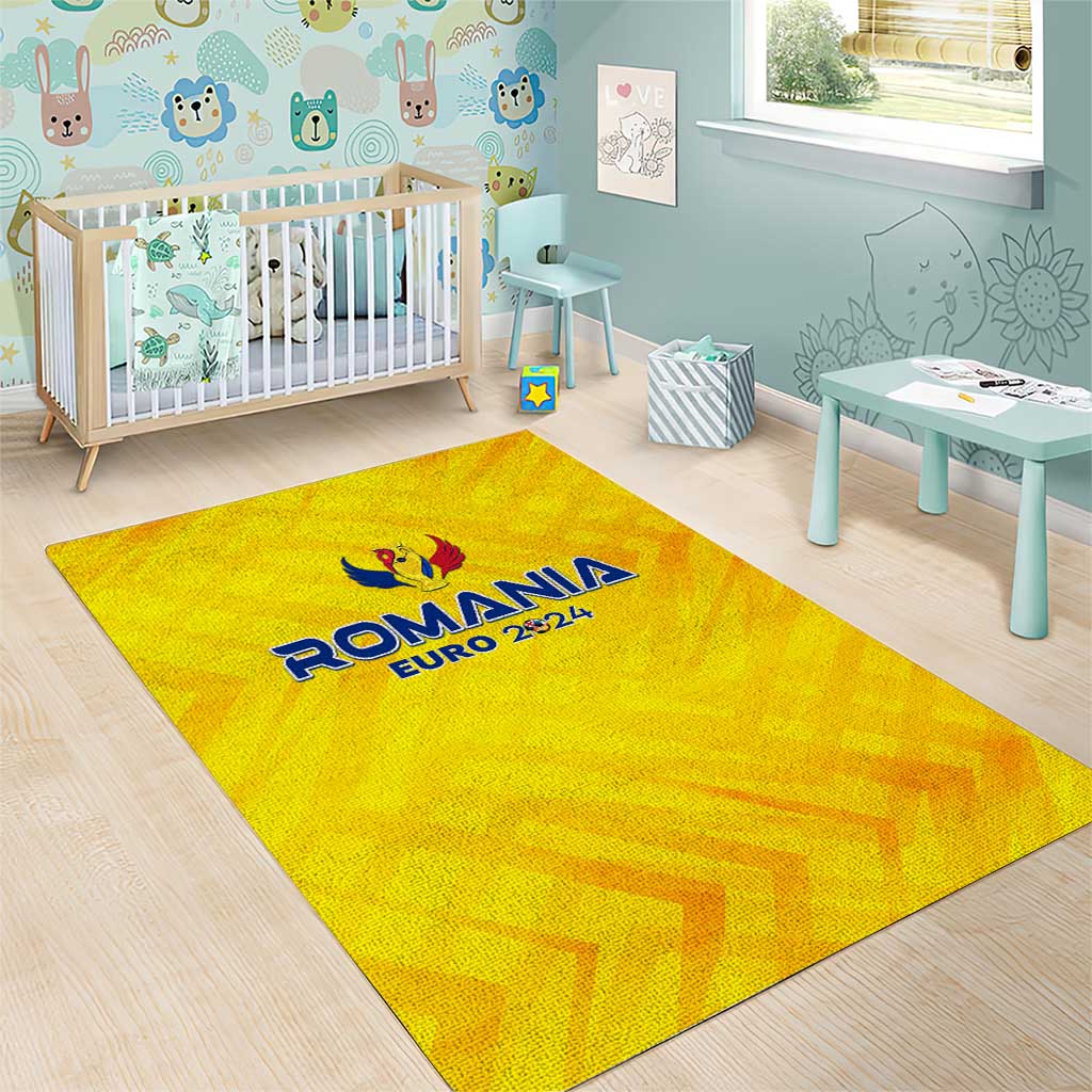 Romania Football 2024 Area Rug Trophy Wing Style - Wonder Print Shop