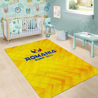 Romania Football 2024 Area Rug Trophy Wing Style - Wonder Print Shop