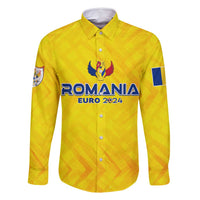 Personalized Romania Football 2024 Family Matching Long Sleeve Bodycon Dress and Hawaiian Shirt Trophy Wing Style - Wonder Print Shop