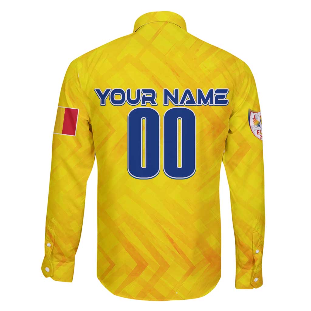 Personalized Romania Football 2024 Family Matching Mermaid Dress and Hawaiian Shirt Trophy Wing Style - Wonder Print Shop