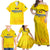 Personalized Romania Football 2024 Family Matching Off Shoulder Maxi Dress and Hawaiian Shirt Trophy Wing Style - Wonder Print Shop