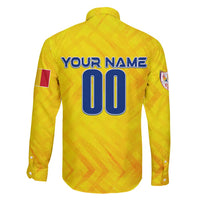 Personalized Romania Football 2024 Family Matching Off Shoulder Maxi Dress and Hawaiian Shirt Trophy Wing Style - Wonder Print Shop