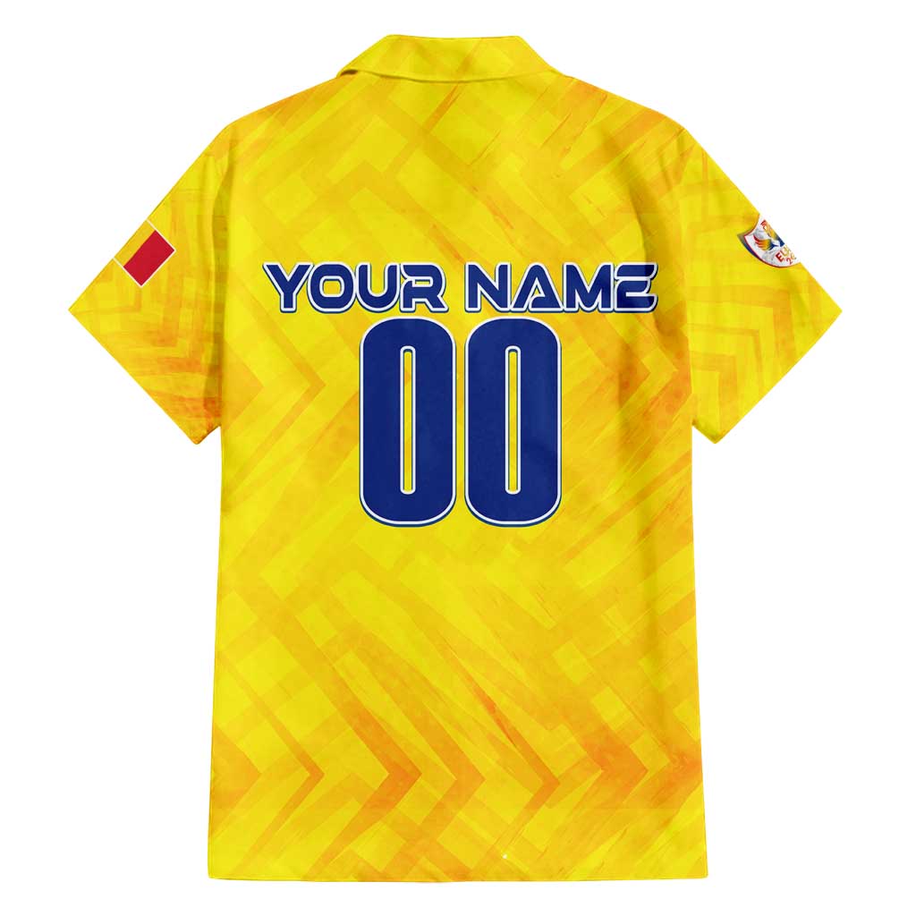 Personalized Romania Football 2024 Family Matching Summer Maxi Dress and Hawaiian Shirt Trophy Wing Style - Wonder Print Shop