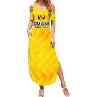 Personalized Romania Football 2024 Family Matching Summer Maxi Dress and Hawaiian Shirt Trophy Wing Style - Wonder Print Shop
