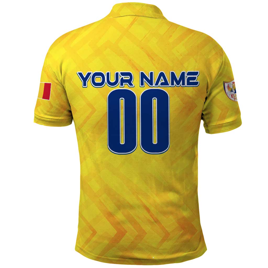 Personalized Romania Football 2024 Polo Shirt Trophy Wing Style - Wonder Print Shop
