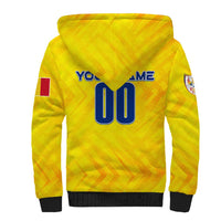 Personalized Romania Football 2024 Sherpa Hoodie Trophy Wing Style - Wonder Print Shop