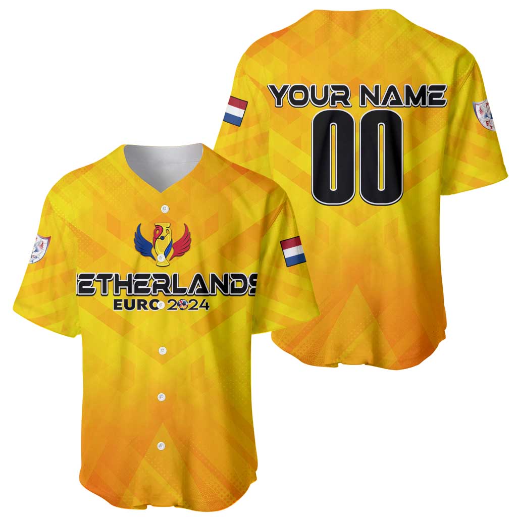 Personalized Netherlands Football 2024 Baseball Jersey Trophy Wing Style - Wonder Print Shop