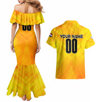Personalized Netherlands Football 2024 Couples Matching Mermaid Dress and Hawaiian Shirt Trophy Wing Style - Wonder Print Shop