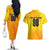 Personalized Netherlands Football 2024 Couples Matching Off The Shoulder Long Sleeve Dress and Hawaiian Shirt Trophy Wing Style - Wonder Print Shop