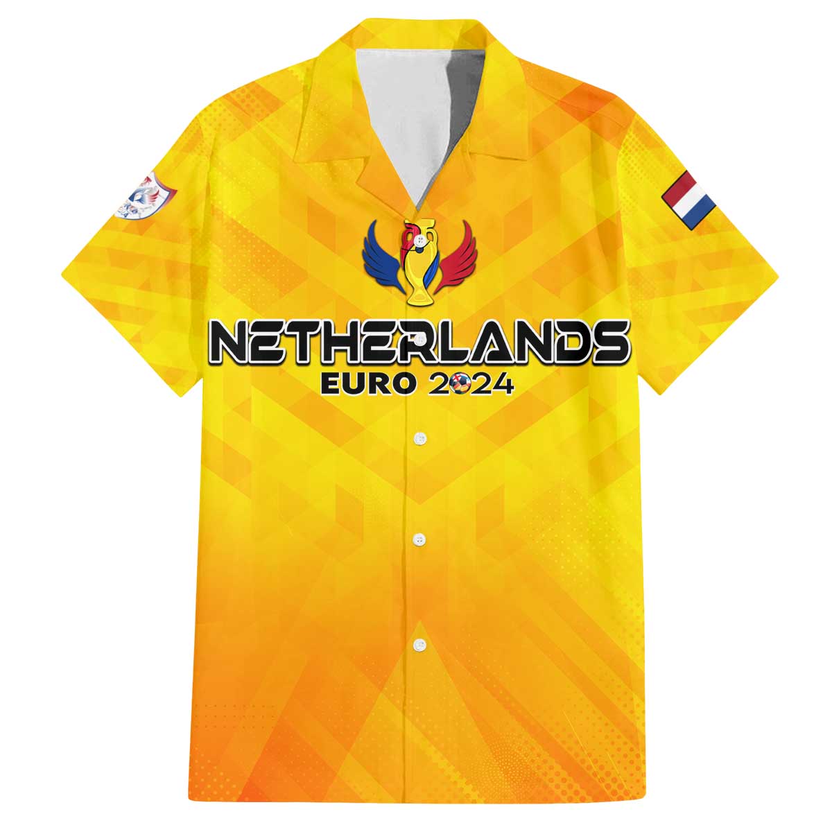 Personalized Netherlands Football 2024 Family Matching Off The Shoulder Long Sleeve Dress and Hawaiian Shirt Trophy Wing Style - Wonder Print Shop