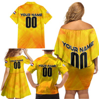 Personalized Netherlands Football 2024 Family Matching Off Shoulder Short Dress and Hawaiian Shirt Trophy Wing Style - Wonder Print Shop