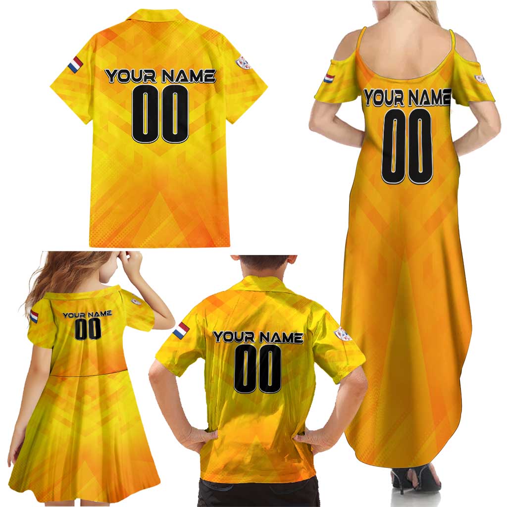 Personalized Netherlands Football 2024 Family Matching Summer Maxi Dress and Hawaiian Shirt Trophy Wing Style - Wonder Print Shop