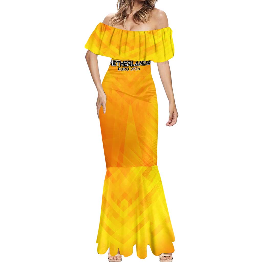 Personalized Netherlands Football 2024 Mermaid Dress Trophy Wing Style - Wonder Print Shop