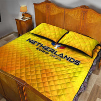 Netherlands Football 2024 Quilt Bed Set Trophy Wing Style - Wonder Print Shop