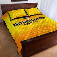 Netherlands Football 2024 Quilt Bed Set Trophy Wing Style - Wonder Print Shop
