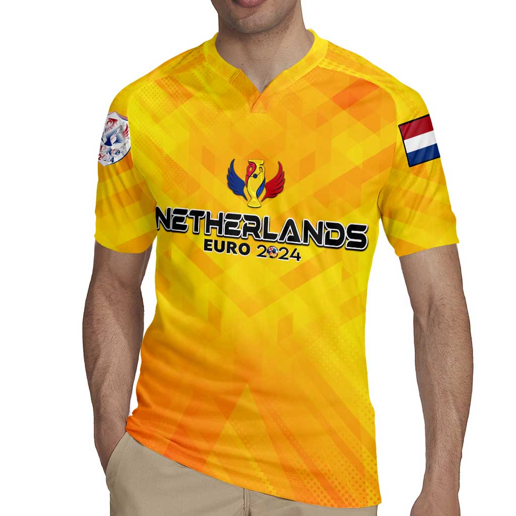 Personalized Netherlands Football 2024 Rugby Jersey Trophy Wing Style - Wonder Print Shop
