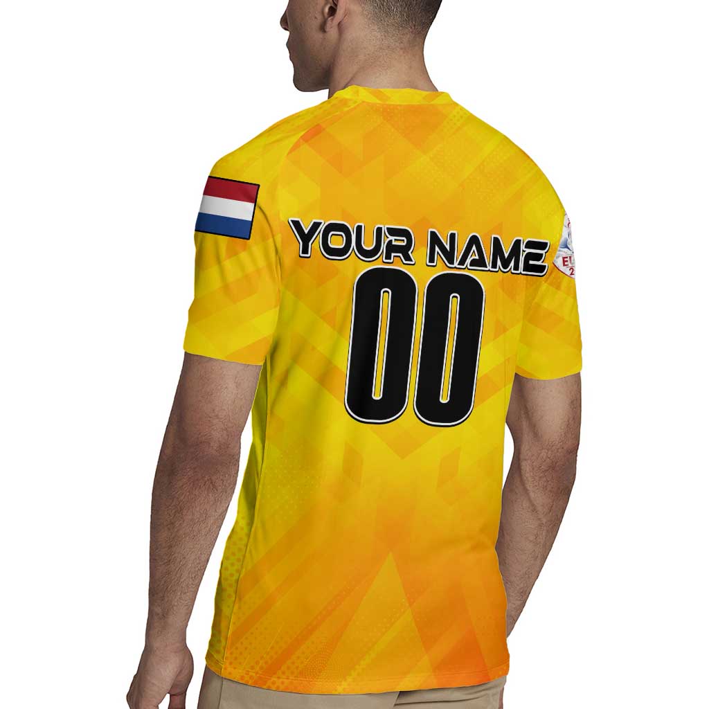 Personalized Netherlands Football 2024 Rugby Jersey Trophy Wing Style - Wonder Print Shop