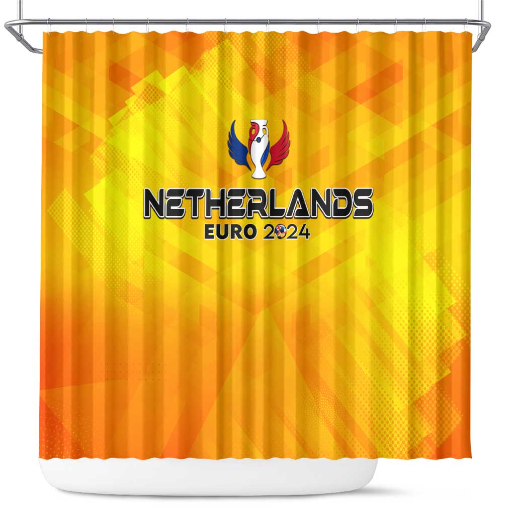 Netherlands Football 2024 Shower Curtain Trophy Wing Style