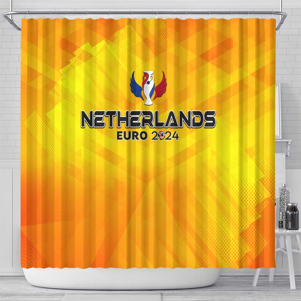 Netherlands Football 2024 Shower Curtain Trophy Wing Style