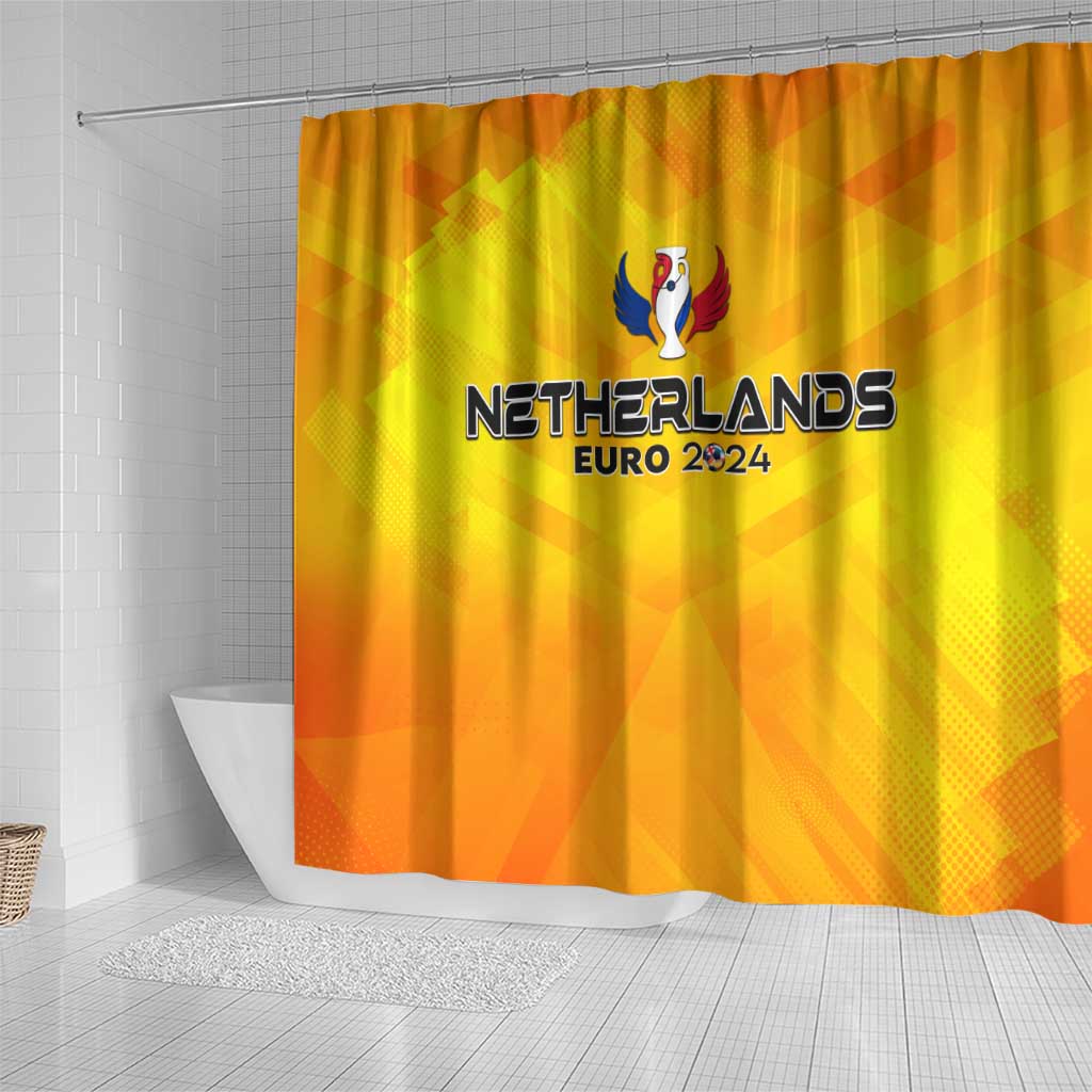 Netherlands Football 2024 Shower Curtain Trophy Wing Style