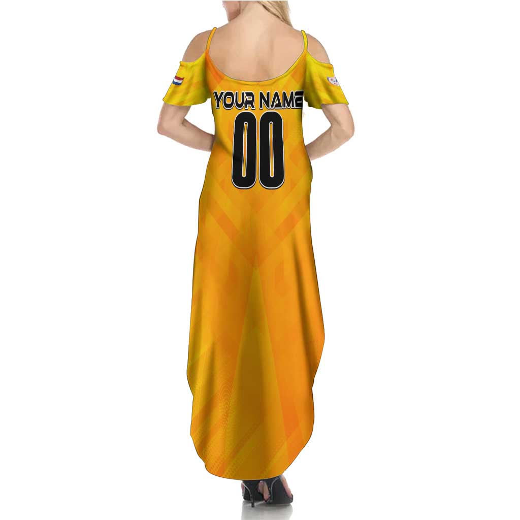 Personalized Netherlands Football 2024 Summer Maxi Dress Trophy Wing Style - Wonder Print Shop