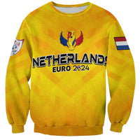 Personalized Netherlands Football 2024 Sweatshirt Trophy Wing Style - Wonder Print Shop