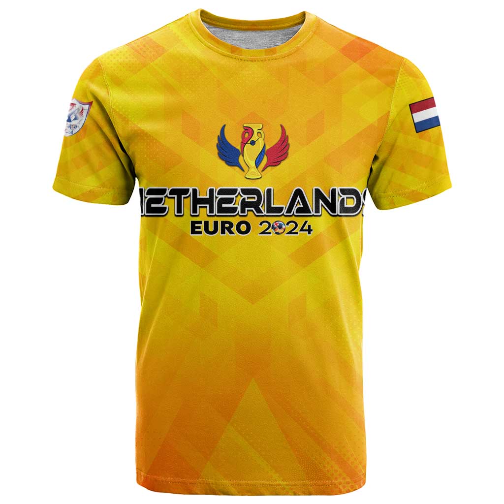 Personalized Netherlands Football 2024 T Shirt Trophy Wing Style - Wonder Print Shop