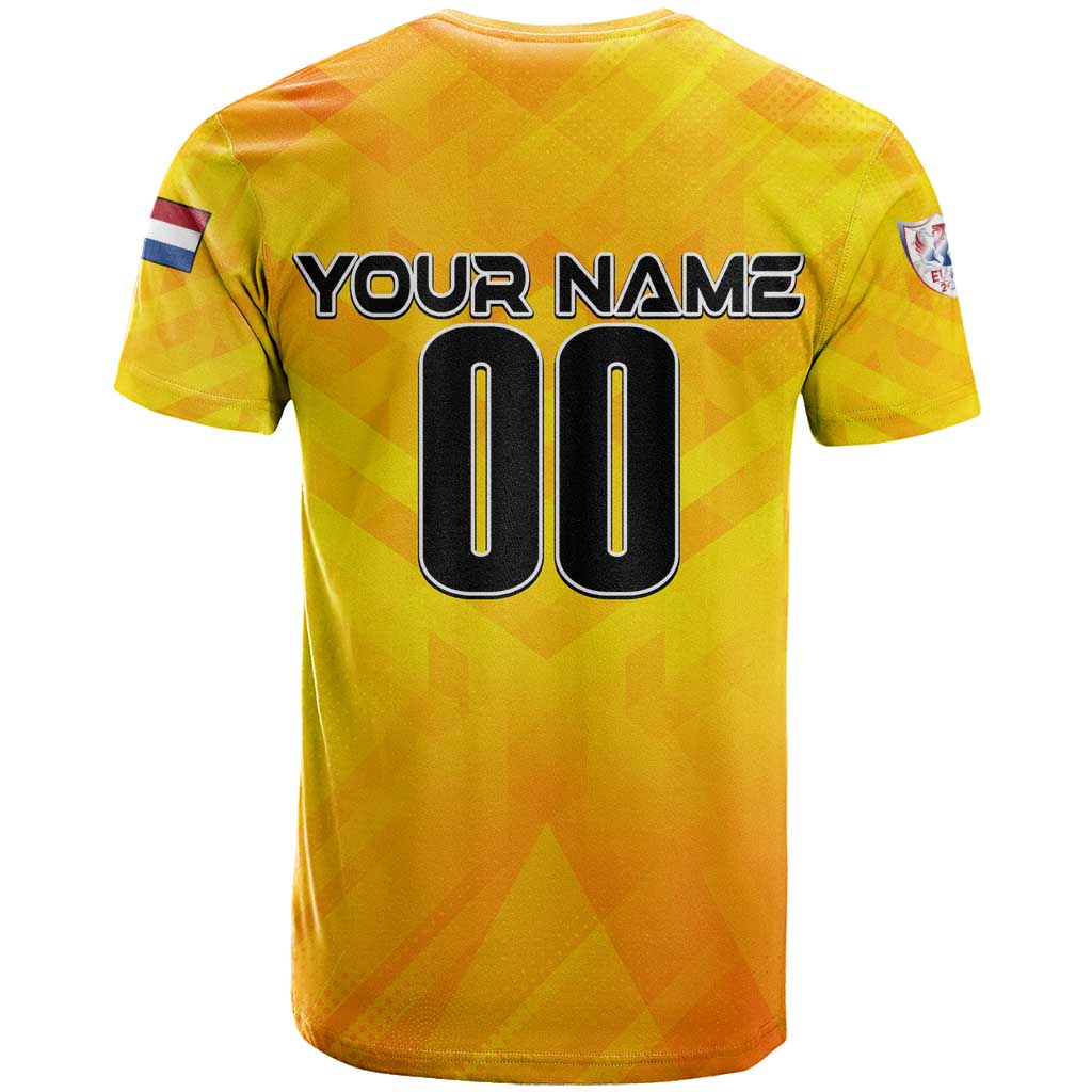 Personalized Netherlands Football 2024 T Shirt Trophy Wing Style - Wonder Print Shop