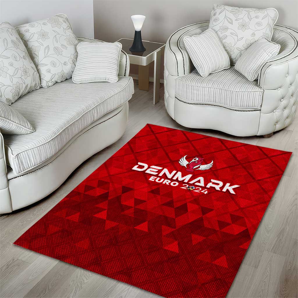 Denmark Football 2024 Area Rug Trophy Wing Style - Wonder Print Shop