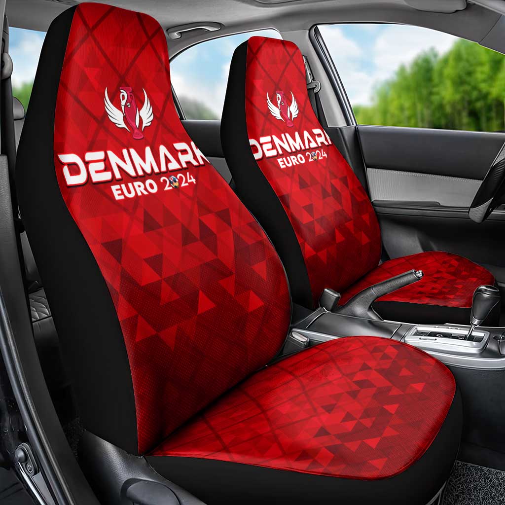 Denmark Football 2024 Car Seat Cover Trophy Wing Style - Wonder Print Shop
