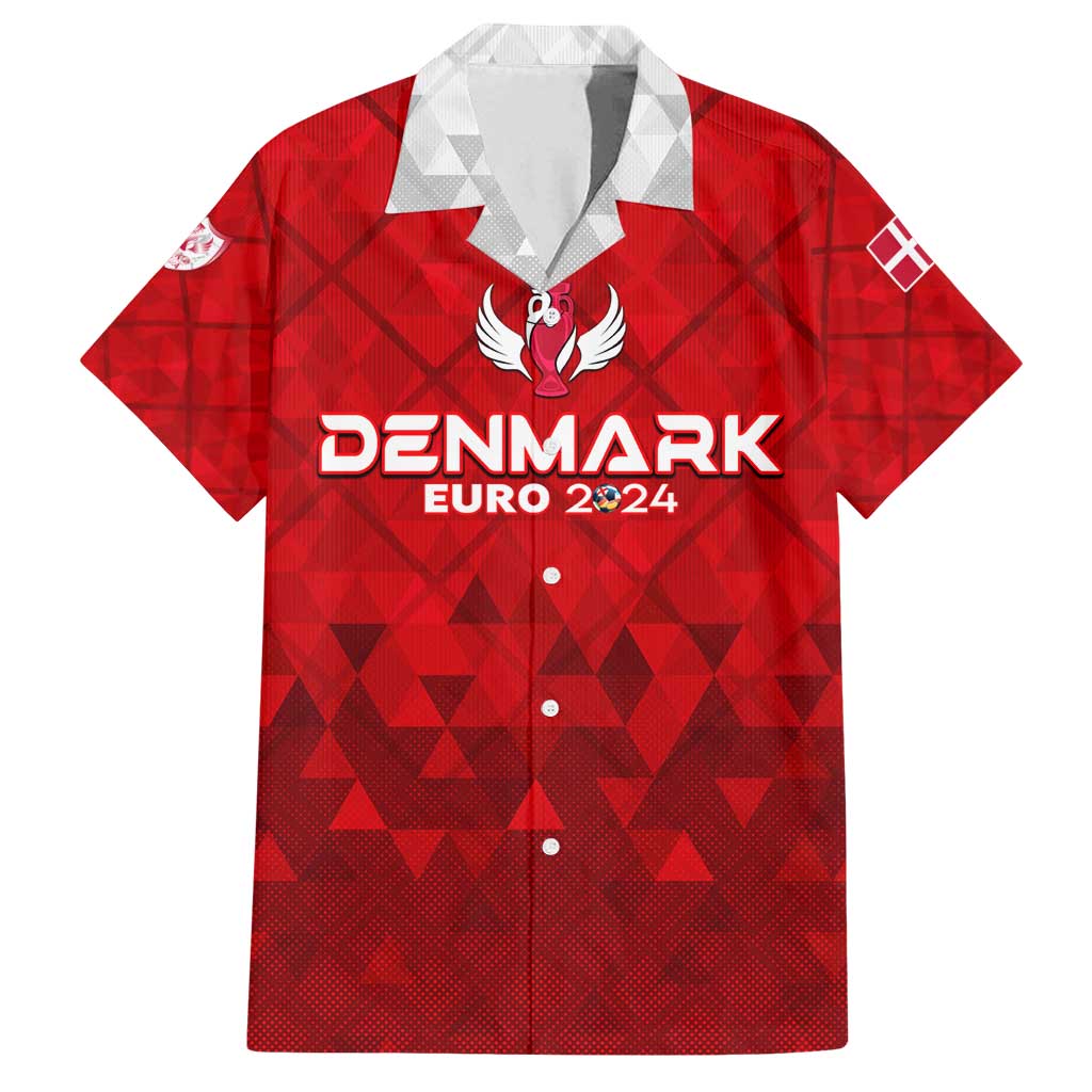 Personalized Denmark Football 2024 Family Matching Long Sleeve Bodycon Dress and Hawaiian Shirt Trophy Wing Style - Wonder Print Shop