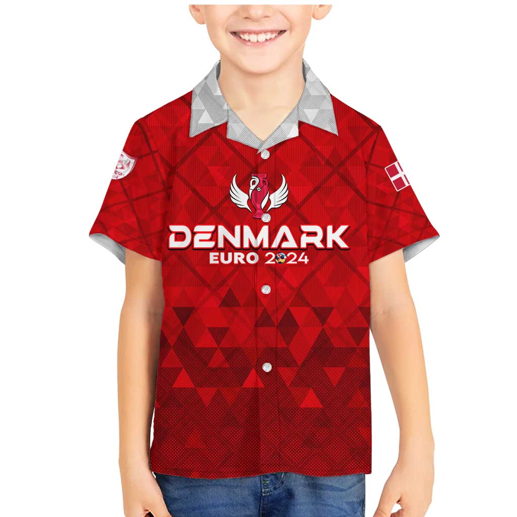 Personalized Denmark Football 2024 Family Matching Mermaid Dress and Hawaiian Shirt Trophy Wing Style - Wonder Print Shop