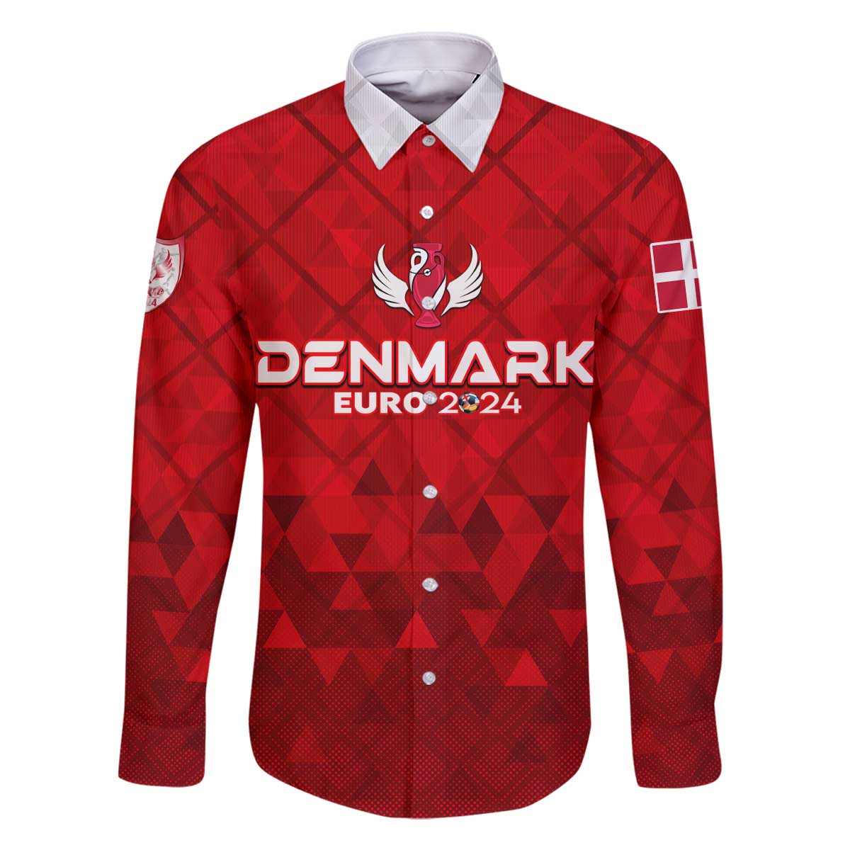 Personalized Denmark Football 2024 Family Matching Off Shoulder Short Dress and Hawaiian Shirt Trophy Wing Style - Wonder Print Shop