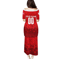 Personalized Denmark Football 2024 Family Matching Puletasi and Hawaiian Shirt Trophy Wing Style - Wonder Print Shop