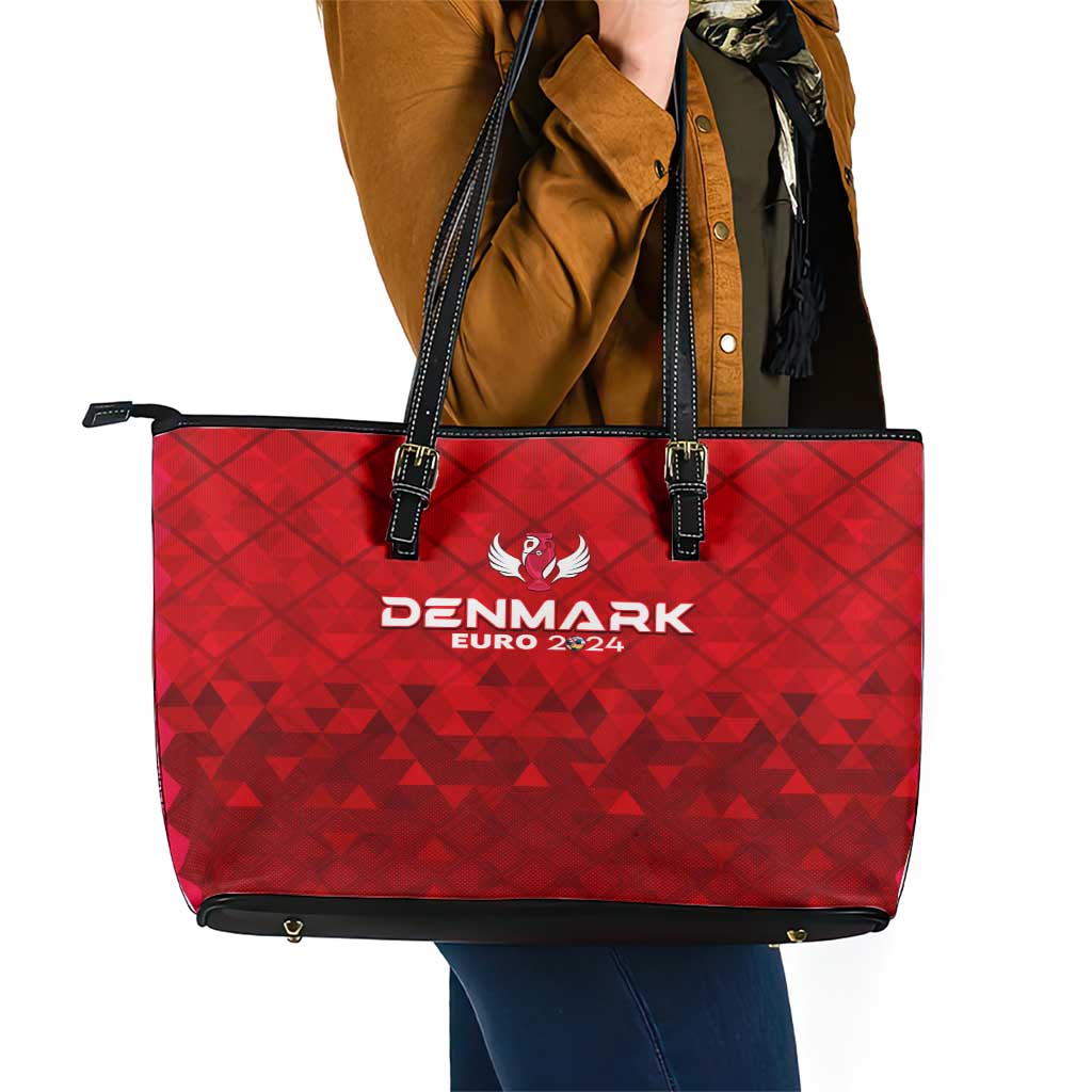 Denmark Football 2024 Leather Tote Bag Trophy Wing Style - Wonder Print Shop