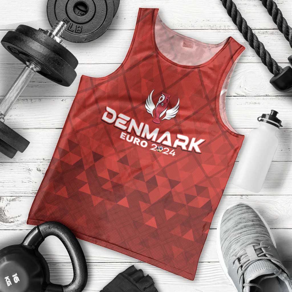 Personalized Denmark Football 2024 Men Tank Top Trophy Wing Style - Wonder Print Shop