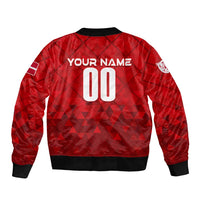 Personalized Denmark Football 2024 Sleeve Zip Bomber Jacket Trophy Wing Style - Wonder Print Shop