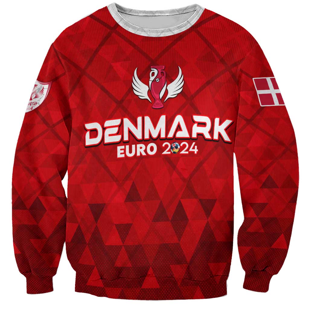 Personalized Denmark Football 2024 Sweatshirt Trophy Wing Style - Wonder Print Shop