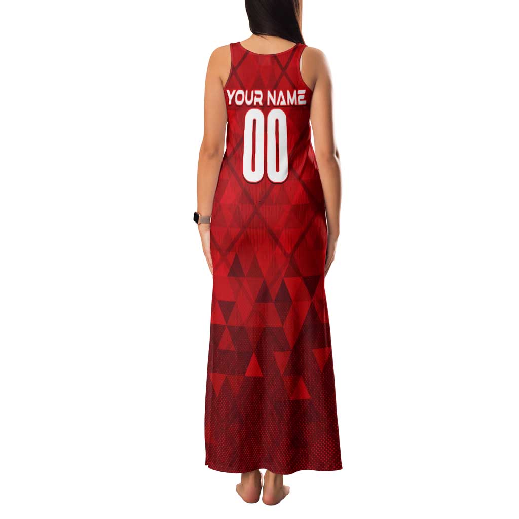 Personalized Denmark Football 2024 Tank Maxi Dress Trophy Wing Style - Wonder Print Shop