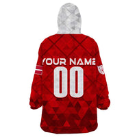 Personalized Denmark Football 2024 Wearable Blanket Hoodie Trophy Wing Style - Wonder Print Shop