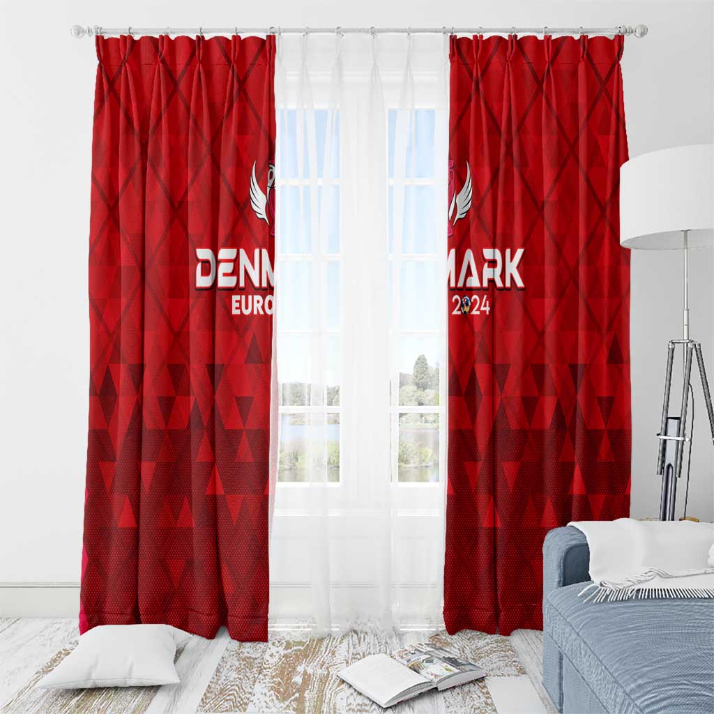 Denmark Football 2024 Window Curtain Trophy Wing Style - Wonder Print Shop