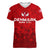 Personalized Denmark Football 2024 Women V-Neck T-Shirt Trophy Wing Style - Wonder Print Shop