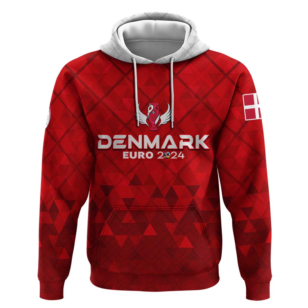 Personalized Denmark Football 2024 Zip Hoodie Trophy Wing Style - Wonder Print Shop