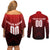 Personalized Turkey Football 2024 Couples Matching Off Shoulder Short Dress and Long Sleeve Button Shirt Trophy Wing Style - Wonder Print Shop