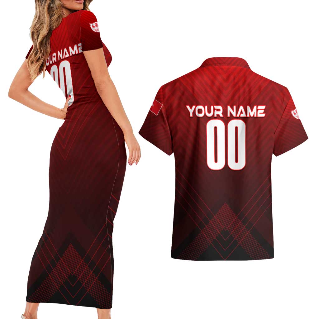 Personalized Turkey Football 2024 Couples Matching Short Sleeve Bodycon Dress and Hawaiian Shirt Trophy Wing Style - Wonder Print Shop