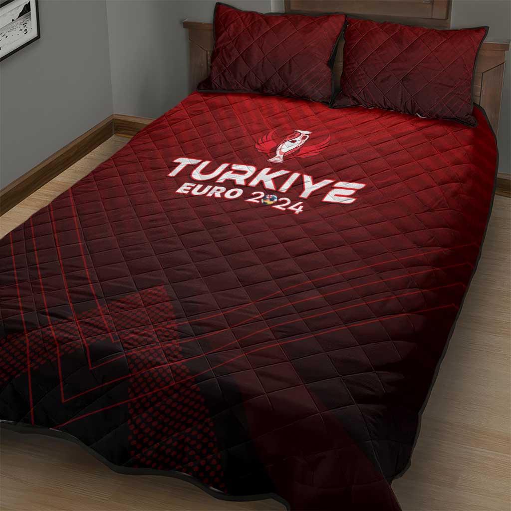 Turkey Football 2024 Quilt Bed Set Trophy Wing Style - Wonder Print Shop