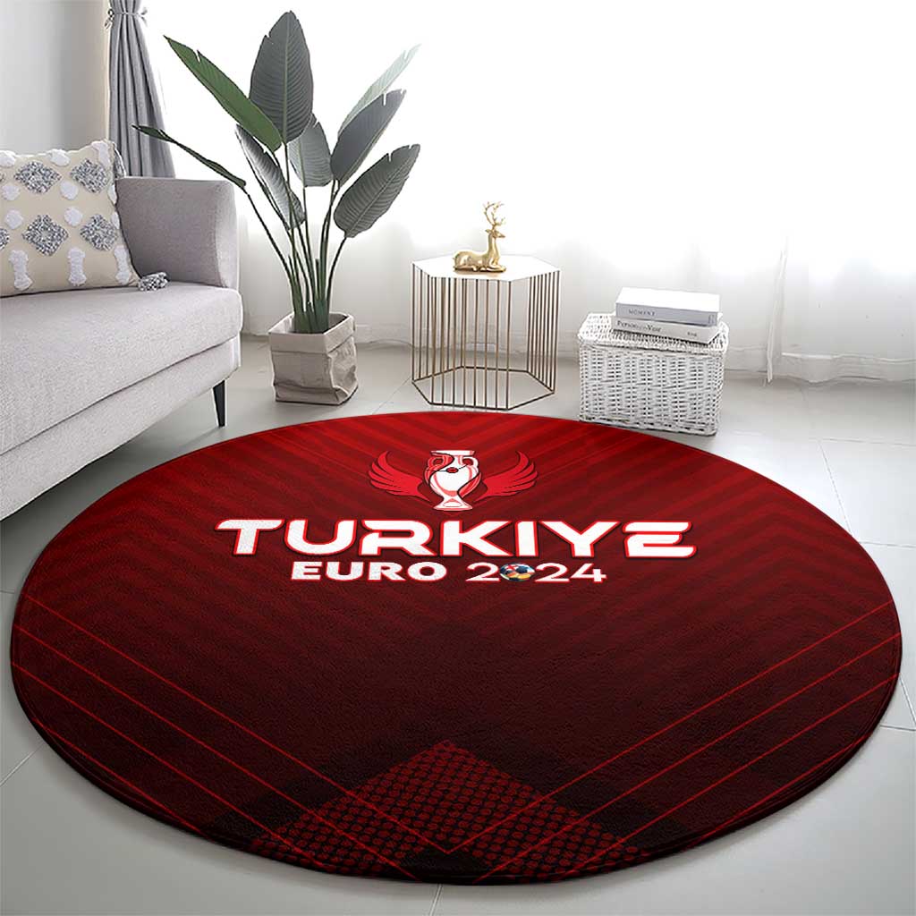 Turkey Football 2024 Round Carpet Trophy Wing Style