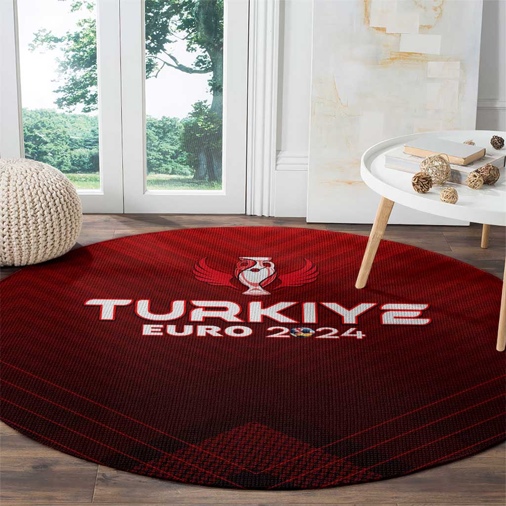 Turkey Football 2024 Round Carpet Trophy Wing Style