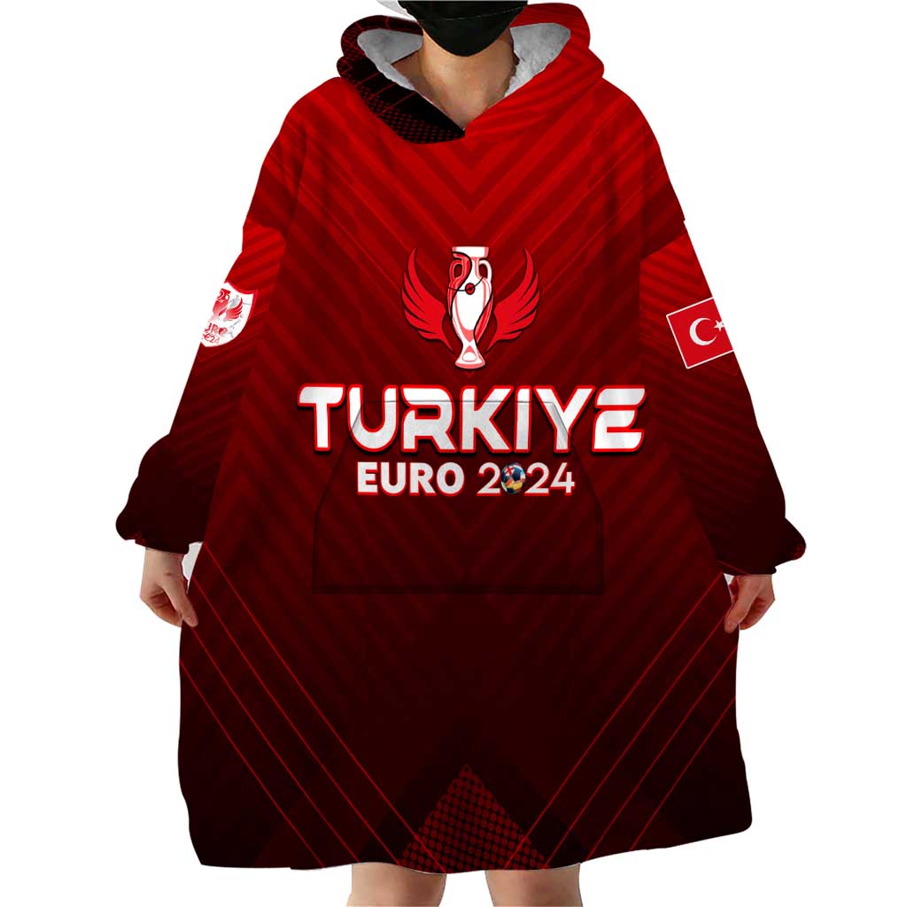 Personalized Turkey Football 2024 Wearable Blanket Hoodie Trophy Wing Style - Wonder Print Shop